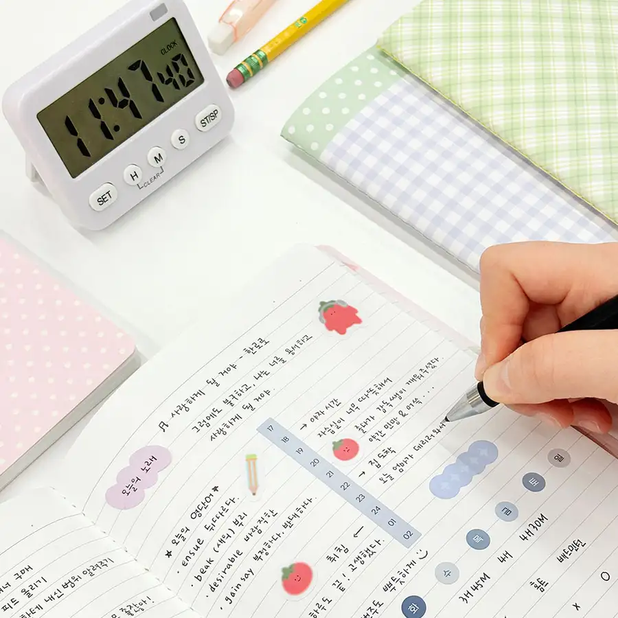 [4-Book Set] Check and Fruits Stitch Notebook A5 — 5