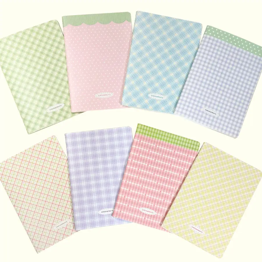 [4-Book Set] Check and Fruits Stitch Notebook A5 — 6
