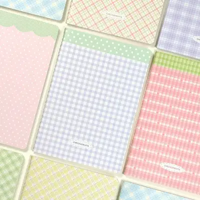 Check and Fruits Stitch Notebook A5