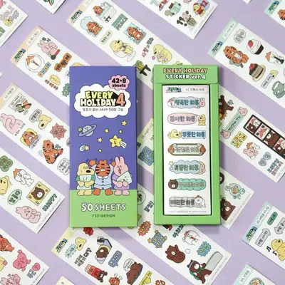 Every Holiday Sticker ver.4 50-Piece Set Cute Deco Pack