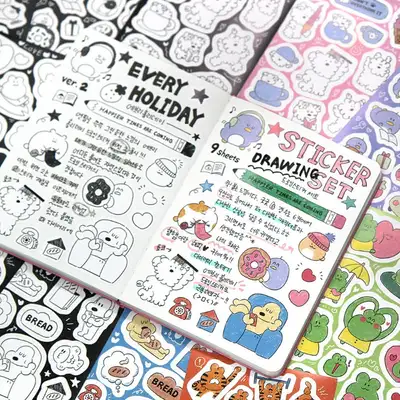 Every Holiday Drawing Sticker 9-Piece Set
