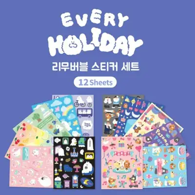 Everyholiday Sticker 12-Piece Set - GoGo, Party Time