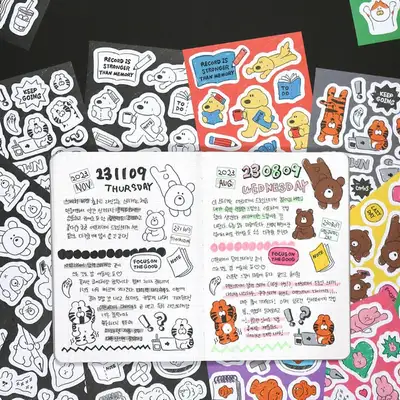 Everyday Drawing Sticker 6-Type Set