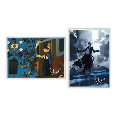 Dust Girl Hologram Signed Colored Paper