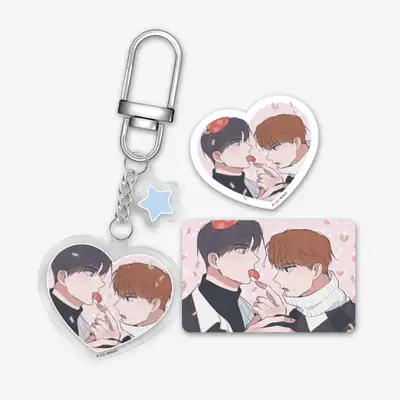 Between Stars and Stars Heart Acrylic Keyring SET Comet & Sun VER