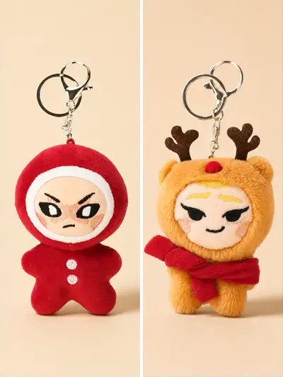 Christmas Doll Keyring