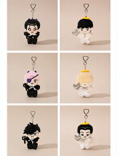 Random Angel & Devil Plush Keyring