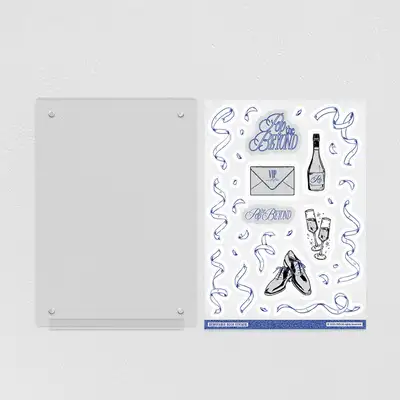 POP THE BEYOND Postcard Acrylic Frame & Sticker Set