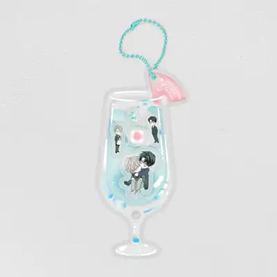 POP THE BEYOND Pizza Delivery Person and Gold Palace Acrylic Shaker Keyring