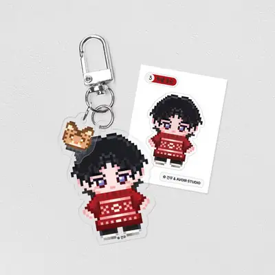 Wave Coast Yun-O Pixel Acrylic Keyring