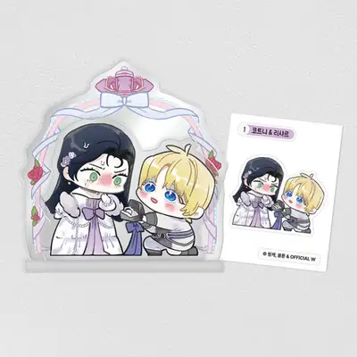 A Dog Lives in the Palace Garden Mirror Acrylic Stand