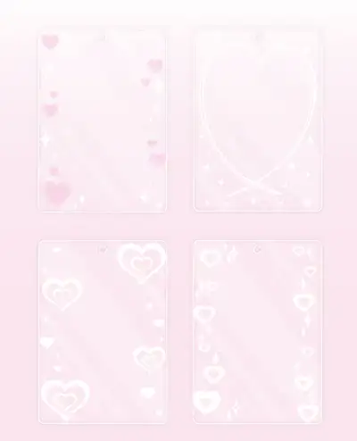 闪闪心形亚克力卡套