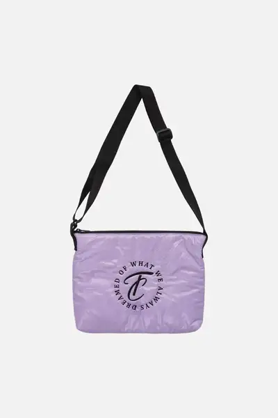 Logo Padding Cross Bag_浅紫色