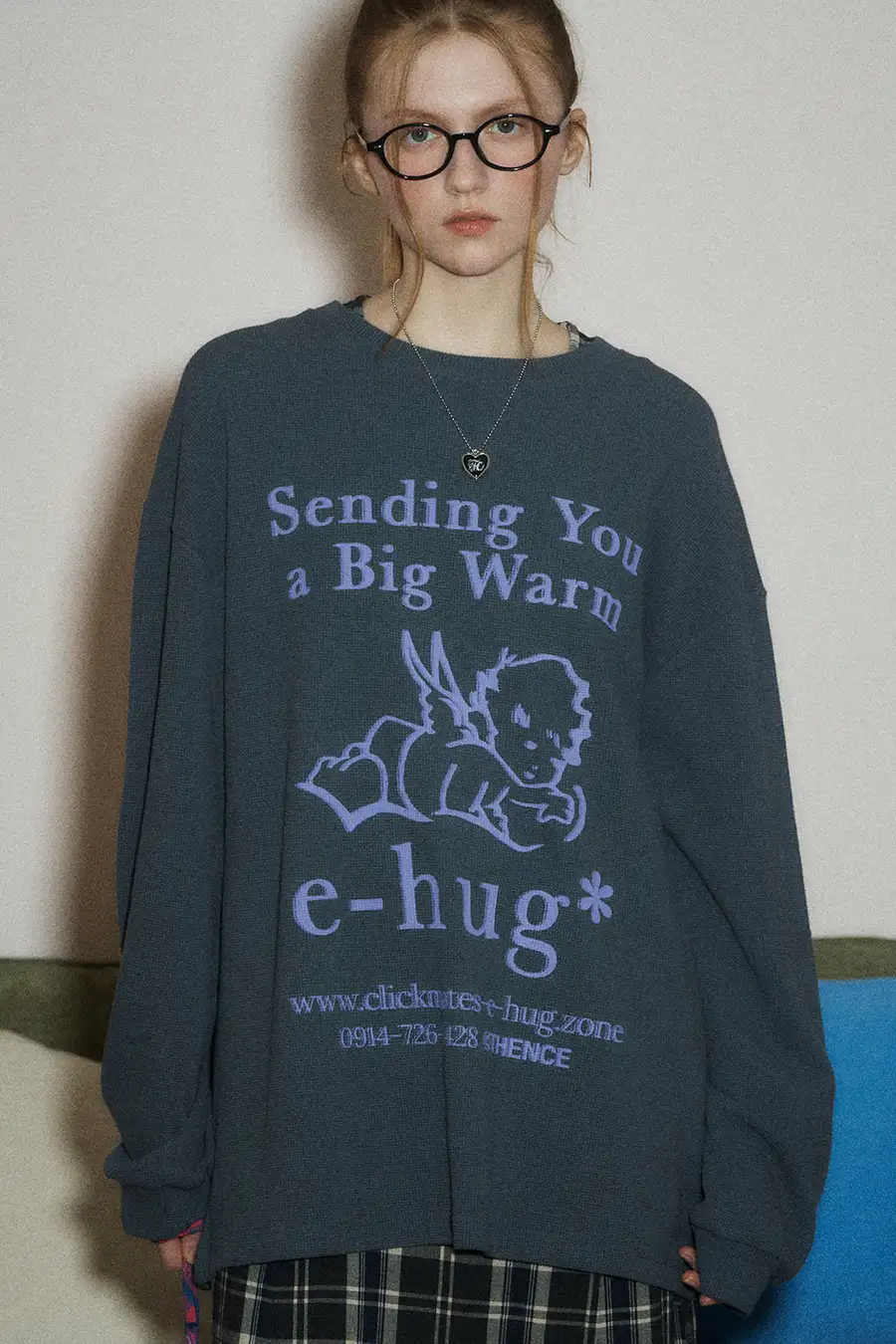 Waffle Long Sleeve Tee_Charcoal — 1