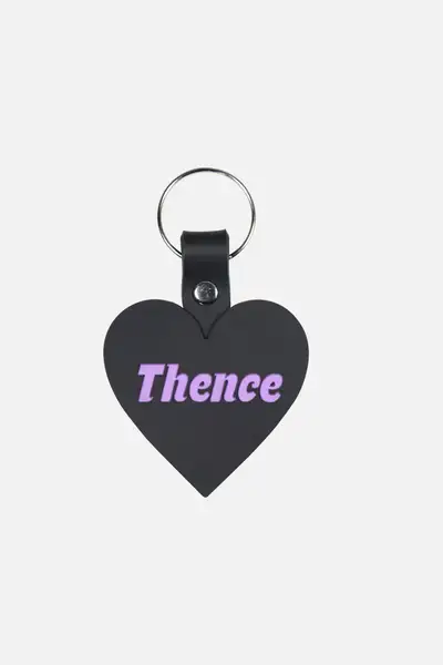 Rubber Key Holder_Heart_Black