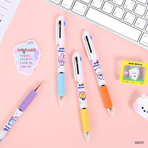 [BT21] ミニニ 3色ボールペン- タタ(TATA) — 2