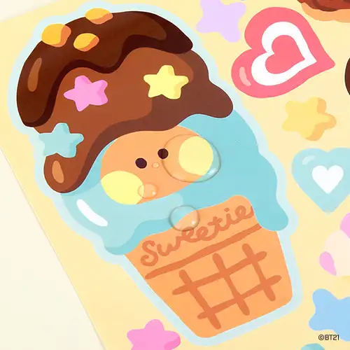 [BT21] リムーバブルステッカー [スウィーティ]- タタ(TATA) — 3