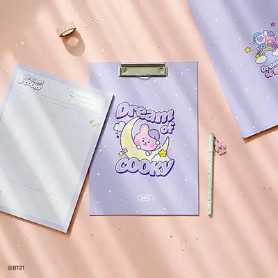 [BT21] ベイビー クリップボード & ノートパッド セット DREAM A4