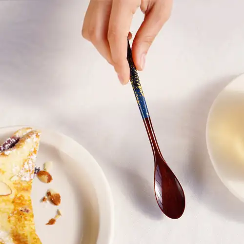 (Korea Excellence Craft) Chilmong Premium Milky Way Lacquer Wood Long Teaspoon - Single (1pcs) — 2