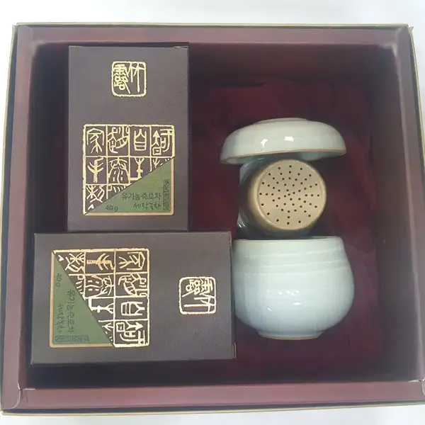 Organic Sejak Green Tea 80g with Single-Serve Tea Set Gift Package