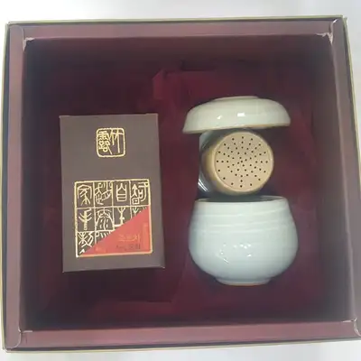 Organic Medium-Grade Green Tea 40g with Single-Serving Tea Set Gift Package