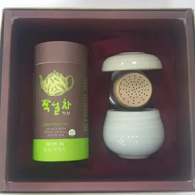 Jeongseon Green Tea Single-Serving Tea Set Gift Box - Chuseok Holiday Gift