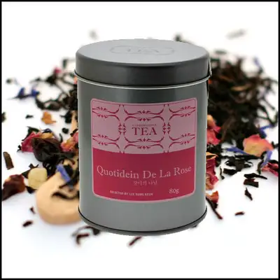 German Blended Black Tea Quotidien de Rose 80g Caddy