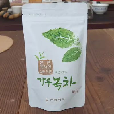 名人が作った国産粉末緑茶 100g/あずきかき氷ラテ美容製菓緑茶パウダー