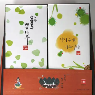 竹露茶2種ギフトセット3号-桑の葉茶+ヤドリギ健康茶 感謝セット