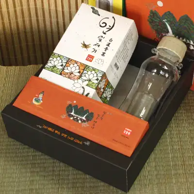 竹露茶2種ギフトセット3-1号-蓮の葉茶+携帯用茶具