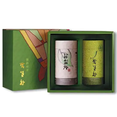 ダダム 柿の葉 緑茶 ギフトセット(柿の葉+正選) 秋夕 正月 祝日 ギフト推奨