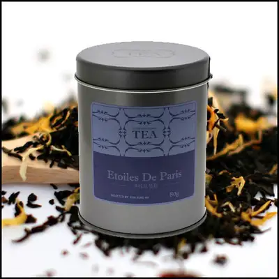 German Blended Black Tea Etoiles de Paris (Stars of Paris) 80g Caddy