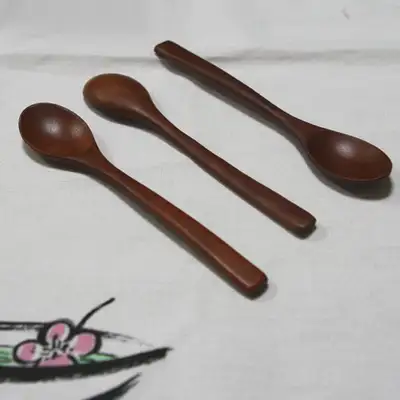 Lacquered Jujube Wood Tea Spoon 1pc - Standard 14.2cm