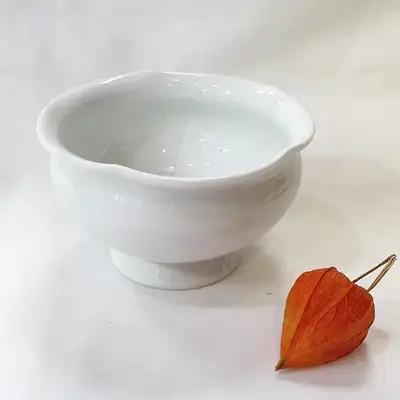 高級白磁蓮葉シェアリングカップ ティーカップ カフェ用 寺院 祭礼 宗教用