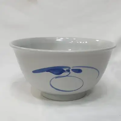Miisan Kim Sun-sik Blue and White Porcelain Grape Motif Tea Waste Water Bowl - Traditional Handcrafted Celadon Teaware