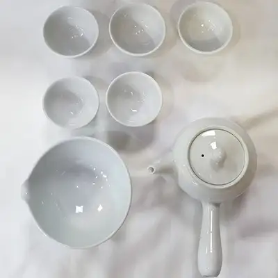 Premium Porcelain 5-Person Tea Set Green Tea Ceremony Gift Set