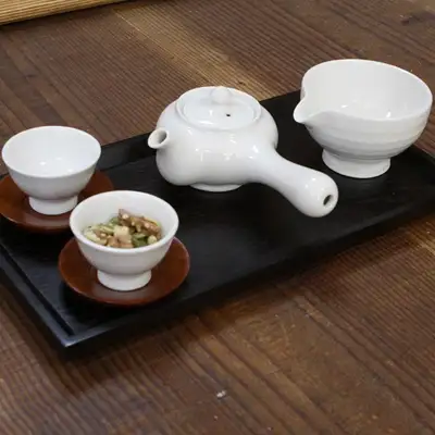 White Porcelain Tea Set for 1-2 People - Recommended for Kindergarten and Daycare Tea Etiquette Classes with Cup Saucer Tray