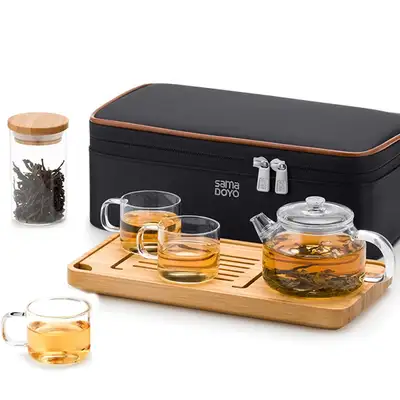 Sama Travel Tea Set Camping Portable Tea Tool Set for 3 People No. 1