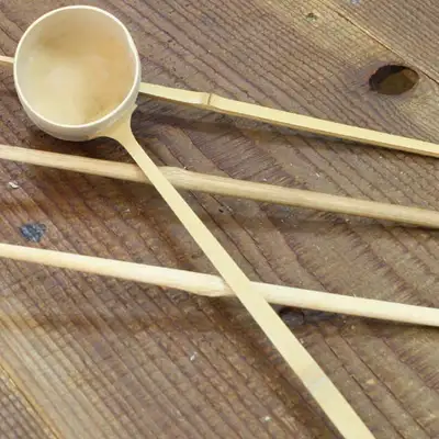 高級竹製茶杓(水掬き)3号 抹茶道具