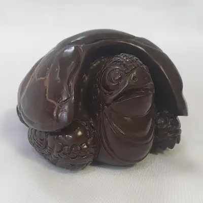 Longevity Blessing Wealth Fortune Lucky Turtle Stone Carving Feng Shui Home Decor Gifts for 70th & 80th Birthday