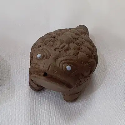 Three-Legged Toad Brown Pu-erh Tea Companion - Tea Toad Decorative Piece