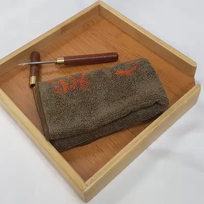 Pu-erh Tea Tasting Set of 3 - Tasting Plate, Taiwanese Tea Scoop, Pu-erh Tea Pick