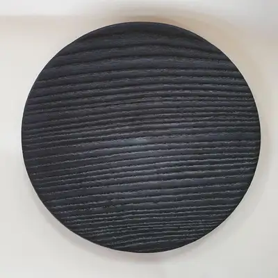 Hosseung Round Natural Wood Tray Stand