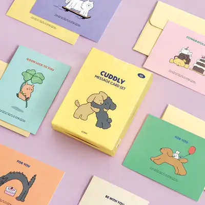 Cuddly Message Card Set