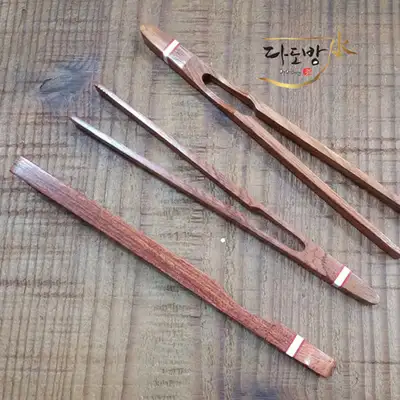 Premium Natural Wood Tea Cup Tongs (1pc)
