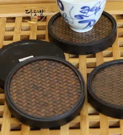 Woven Bamboo Round Tea Cup Coaster/Teacup Mat