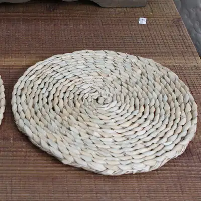 Straw Round Mat / Cosmetic Mat / Multi-Purpose Vintage Mat
