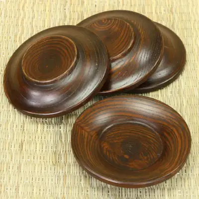 Lacquered Ash Wood Tea Cup Coaster - Round (Diameter 10cm) 1pc