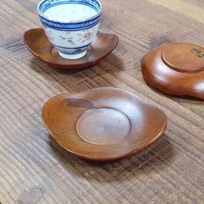 Jujube Wood Cloud-Shaped Tea Cup Coaster 1pc