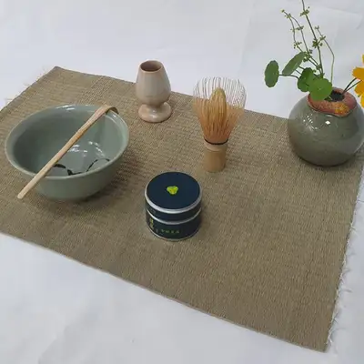 Tatami-Style Tea Mat Table Runner Matcha Setting Cloth